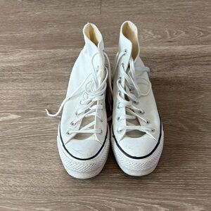 White Platform Converse